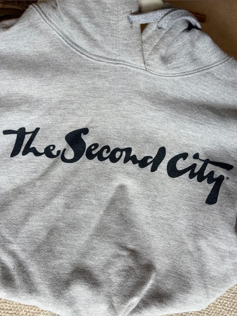 The Second City Chicago Heather Gray Hoodie — Size Small